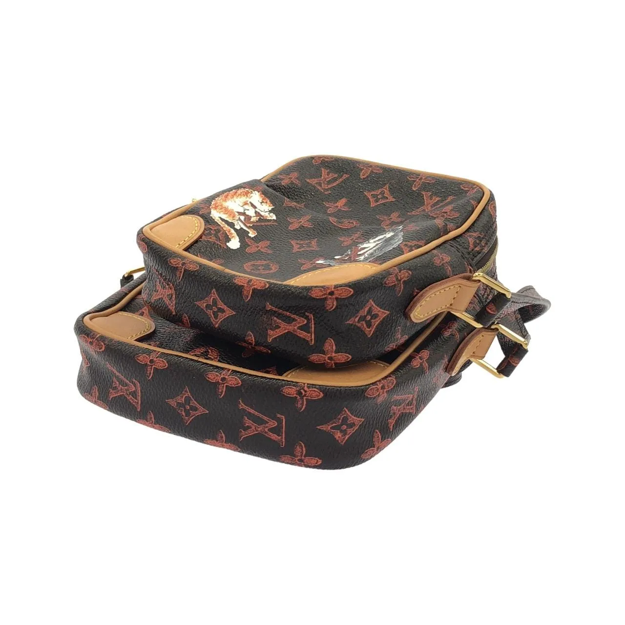 LOUIS VUITTON M44399 肩背包 羊皮 黑色 羊皮 中古品A - 縮圖 3