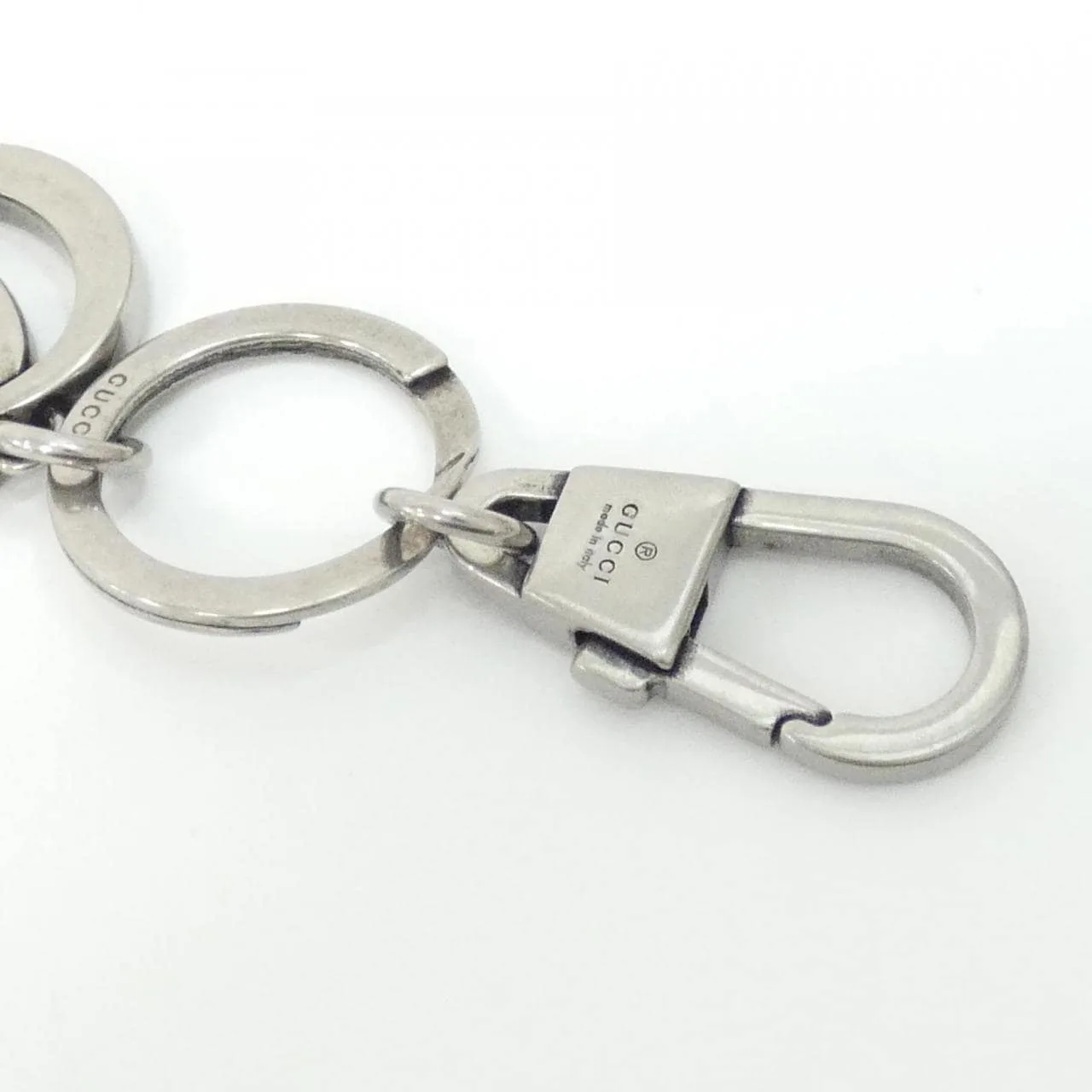 GUCCI 817379 J1600 Key Case Silver New - Thumbnail 4
