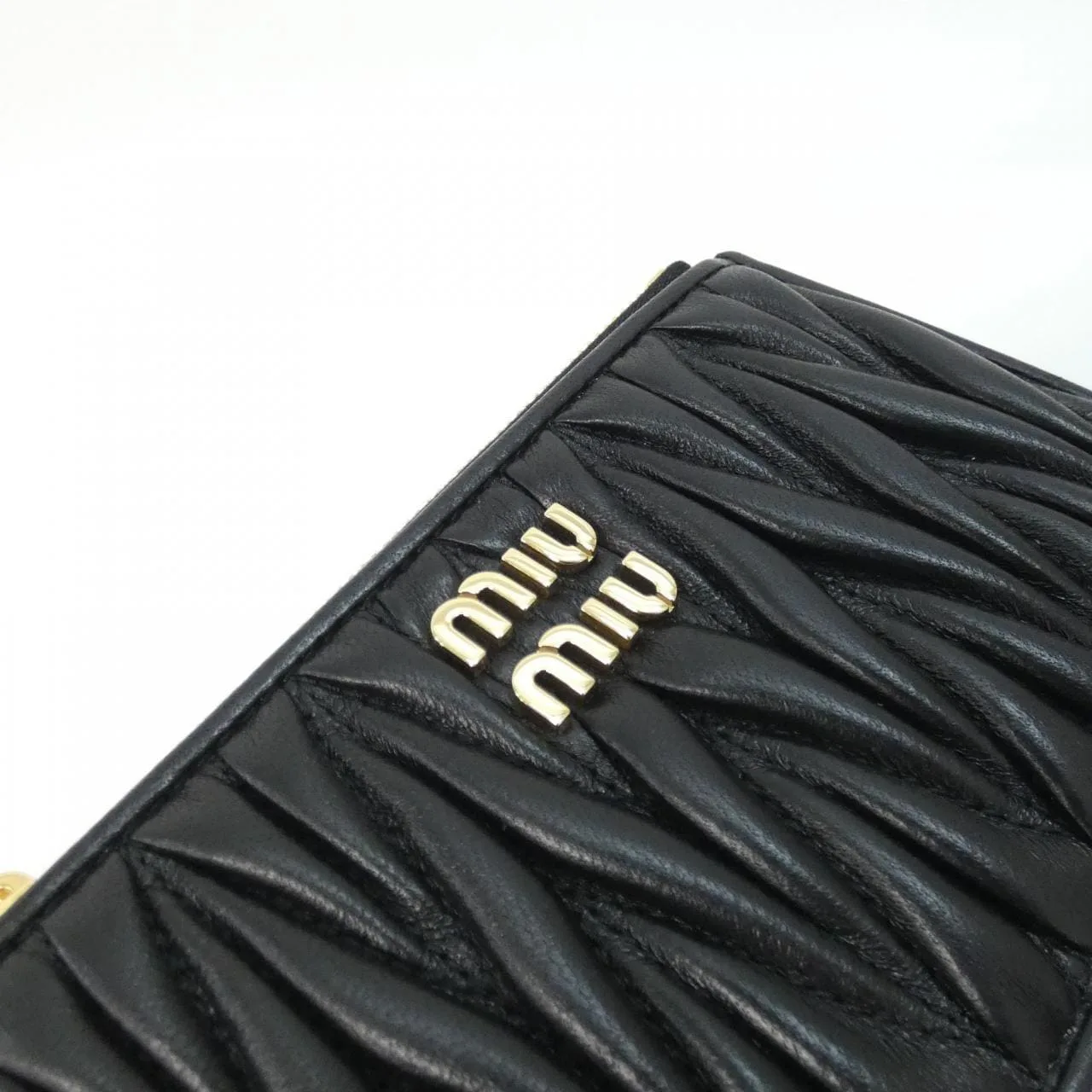 MIU MIU 5MB06M 散紙包 黑色 新品 - 縮圖 3
