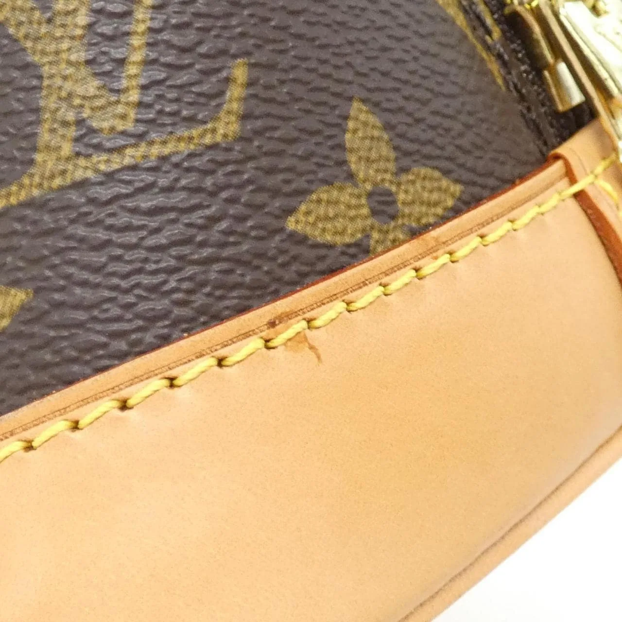 LOUIS VUITTON Alma M51130 手提包 Monogram 黑色 Monogram 中古品A - 縮圖 3
