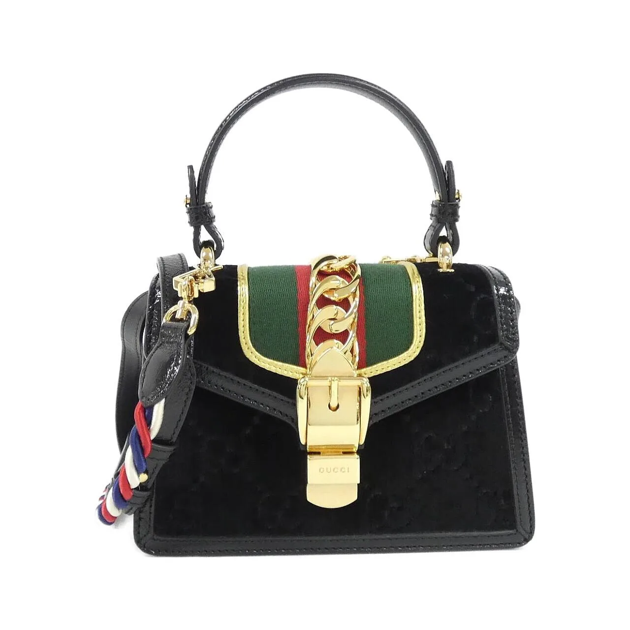 GUCCI 470270 9JTFG Handbag Patent Leather