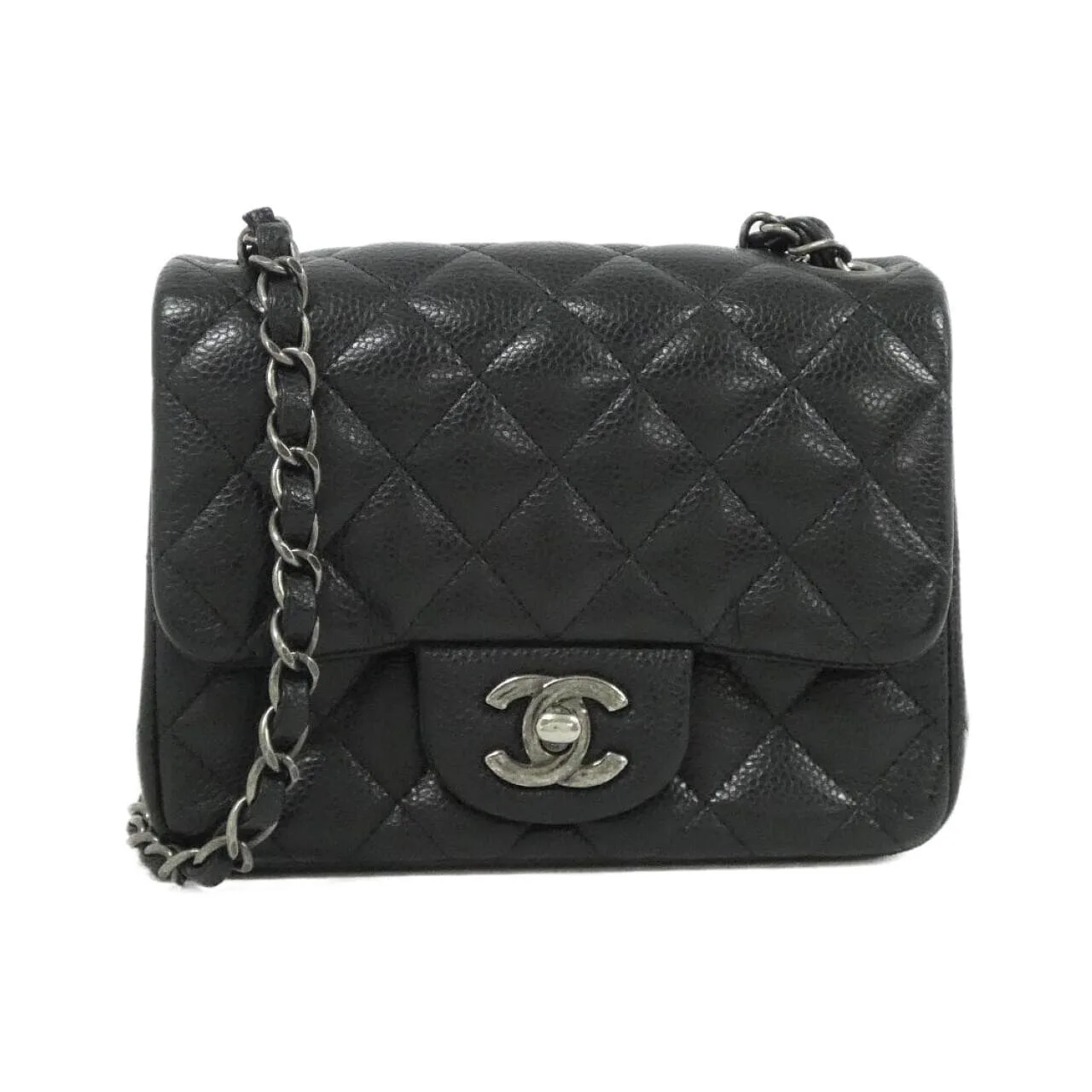 CHANEL Matelasse 35200 肩背包 荔枝紋牛皮 Black