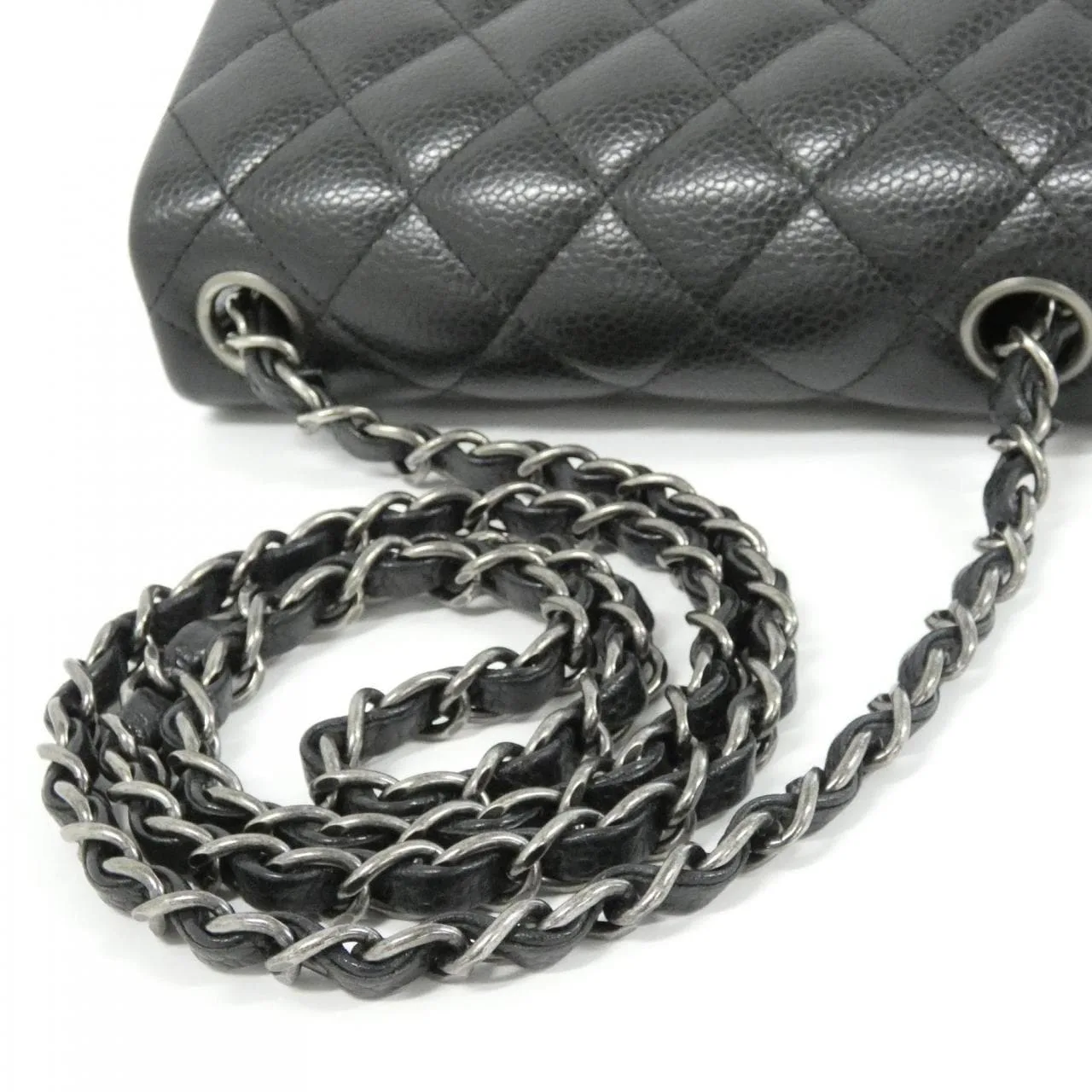 CHANEL Matelasse 35200 肩背包 荔枝紋牛皮 黑色 荔枝紋牛皮 中古品A - 縮圖 7