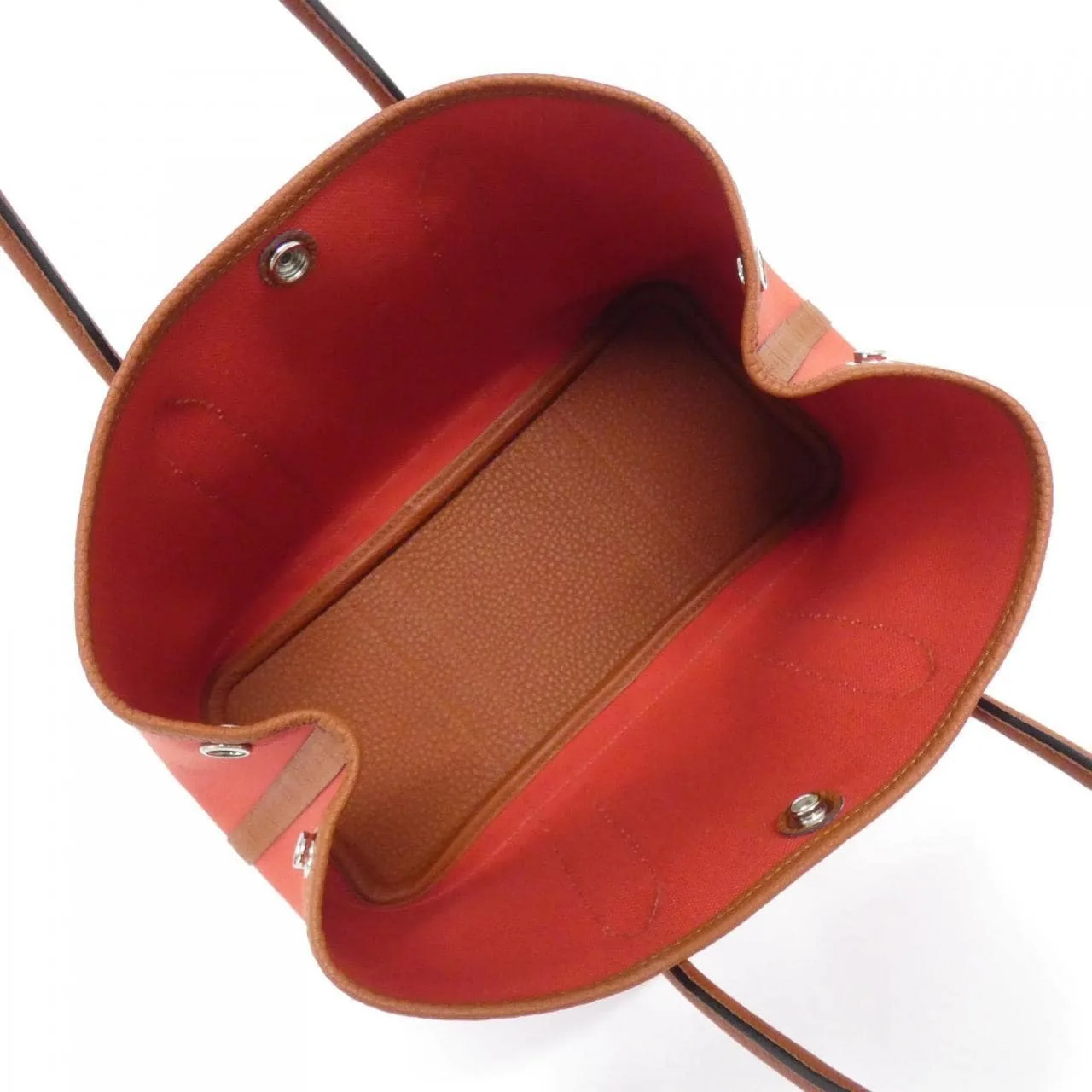 HERMES Garden Party 069573CK Tote Rouge Rank A - Thumbnail 7