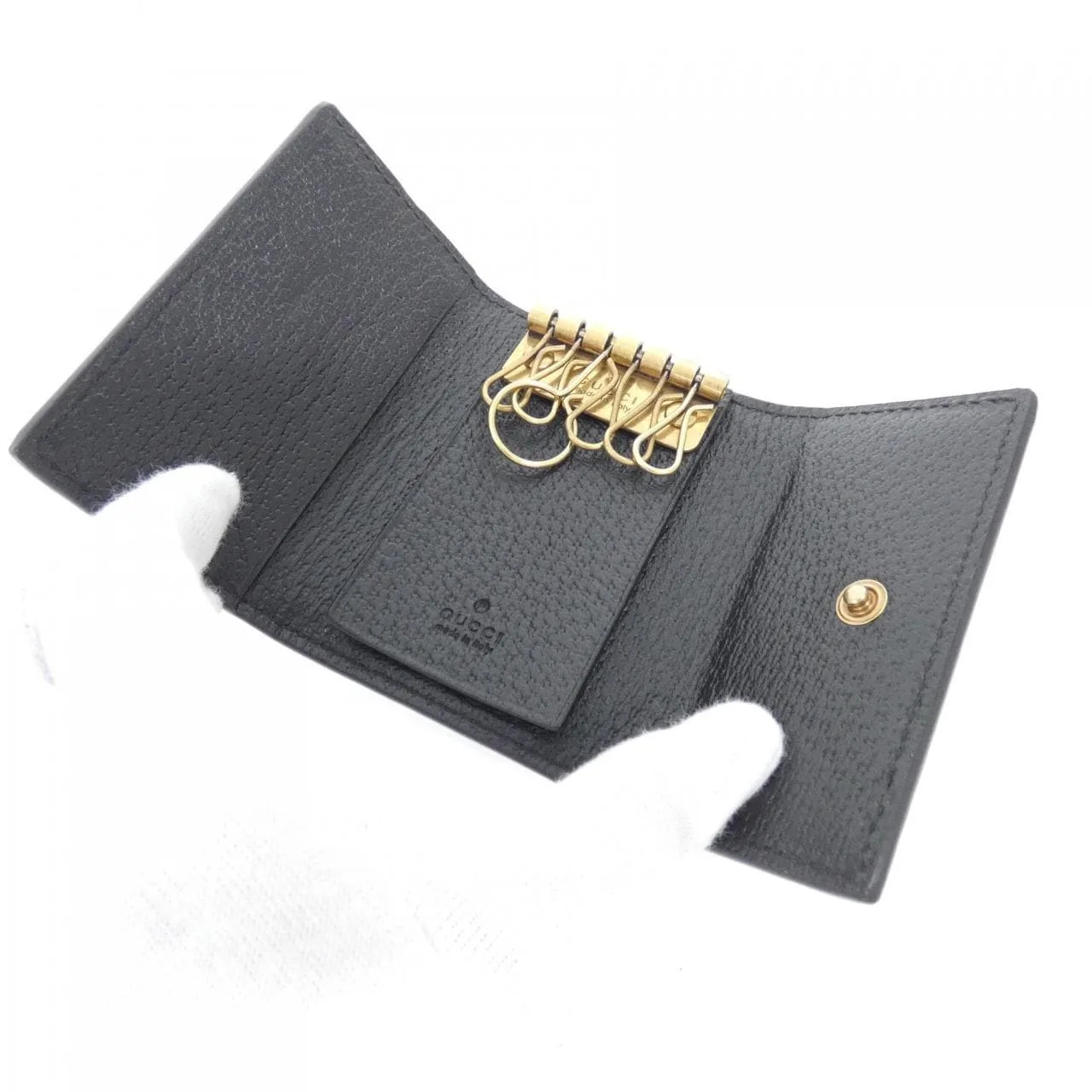 GUCCI 523683 DJ20T Key Case Leather 3