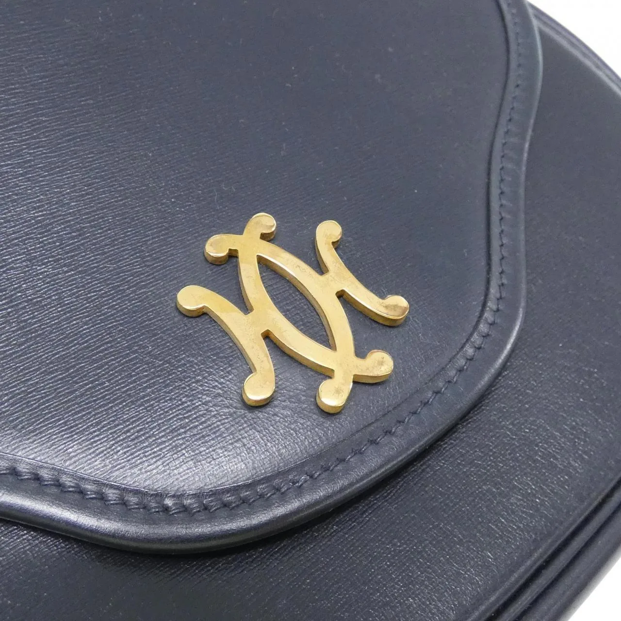 HERMES Shoulder Box Calf Navy Box Calf Leather Rank A - Thumbnail 4