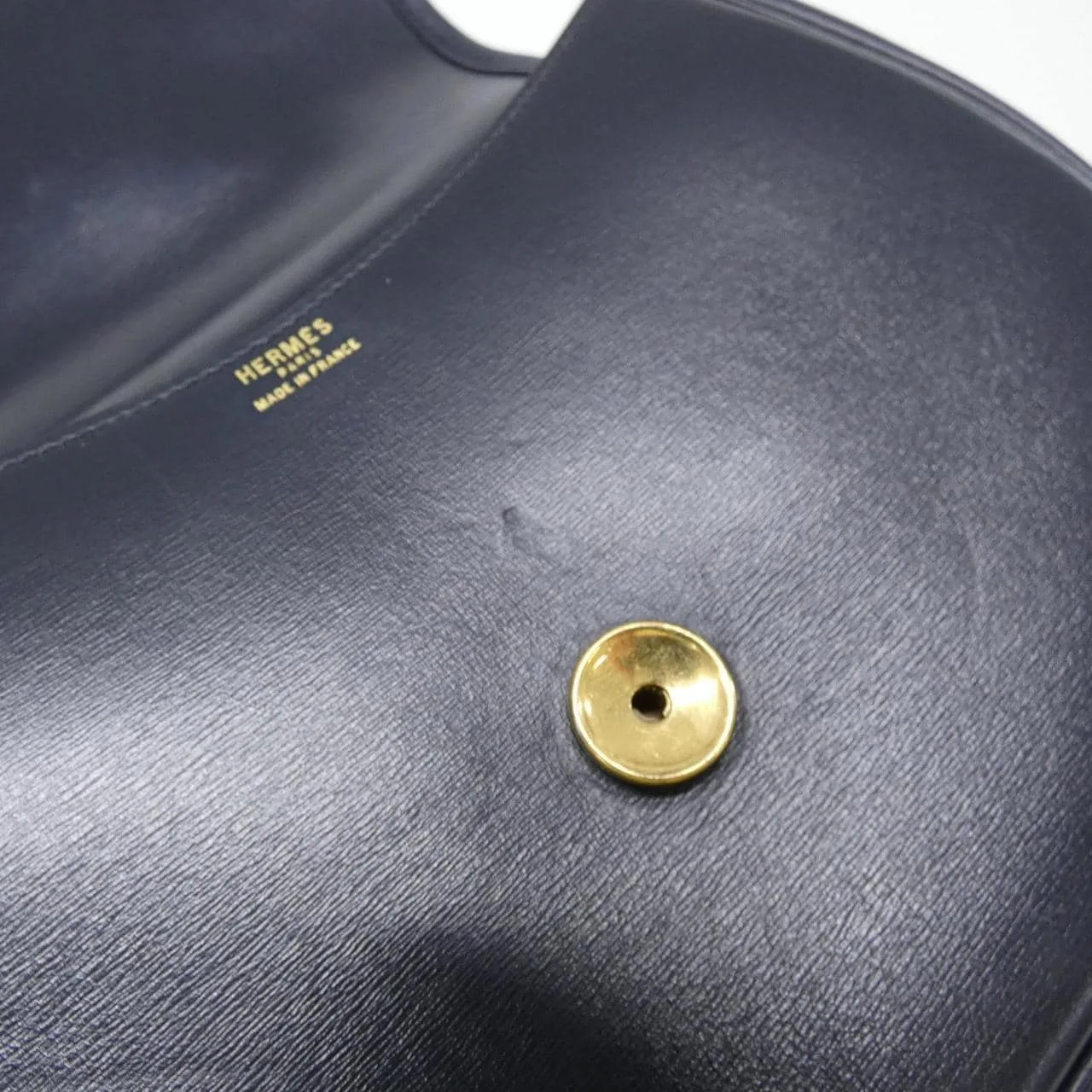 HERMES Shoulder Box Calf Navy Box Calf Leather Rank A - Thumbnail 7