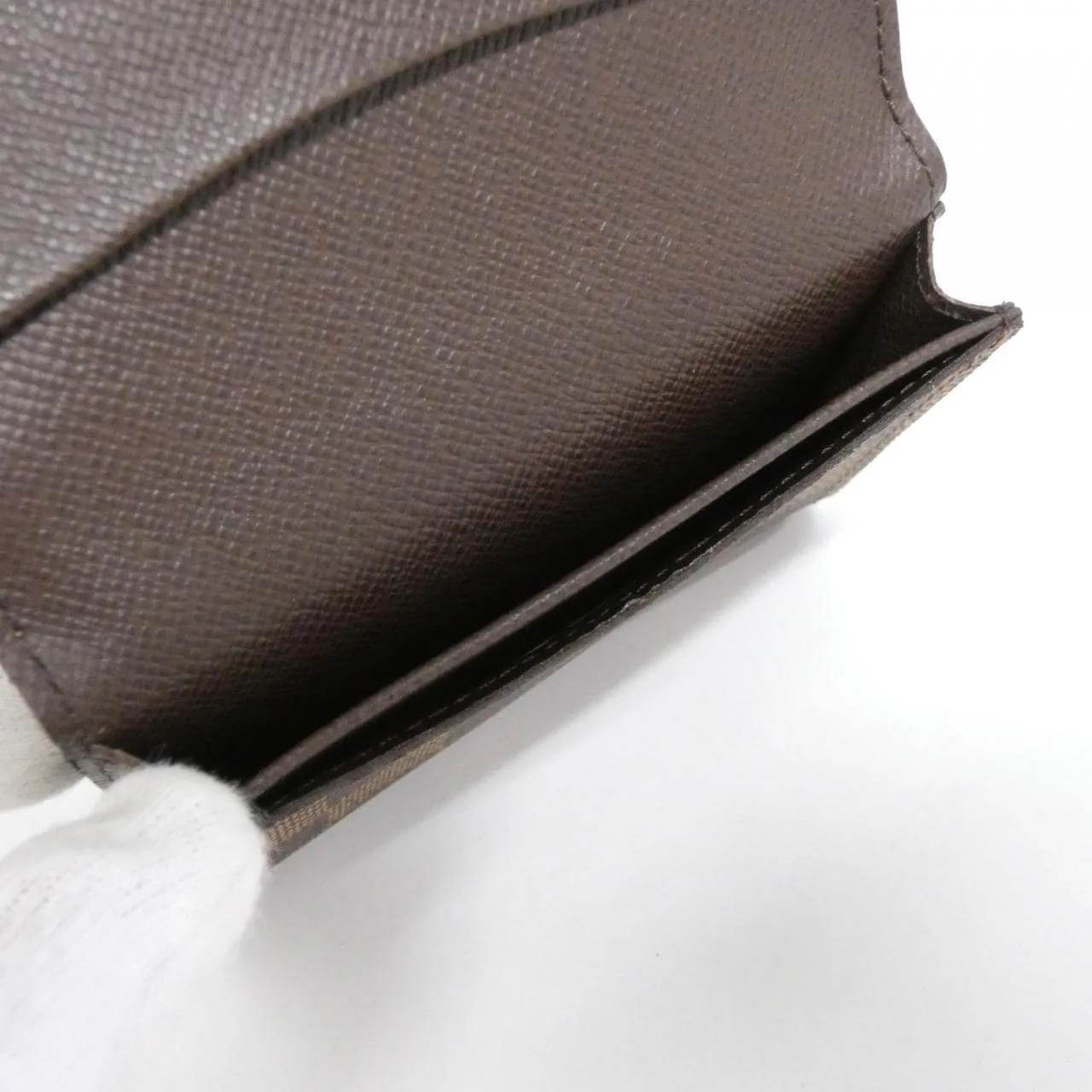LOUIS VUITTON N62920 卡片套 Damier 黑色 Damier 中古品A - 縮圖 5