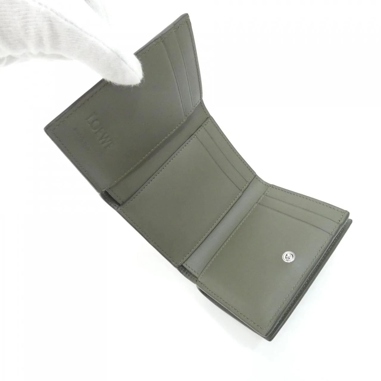 LOEWE C660TR2X04 Wallet Green New - Thumbnail 4