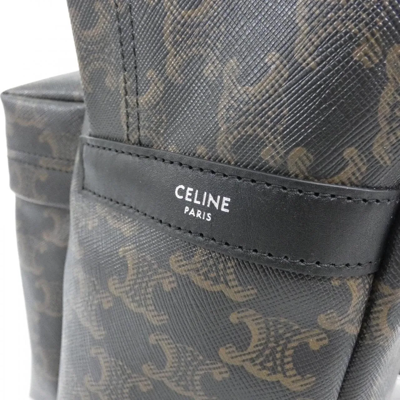 CELINE Triomphe 188382BOV Backpack Canvas Black Canvas New - Thumbnail 4
