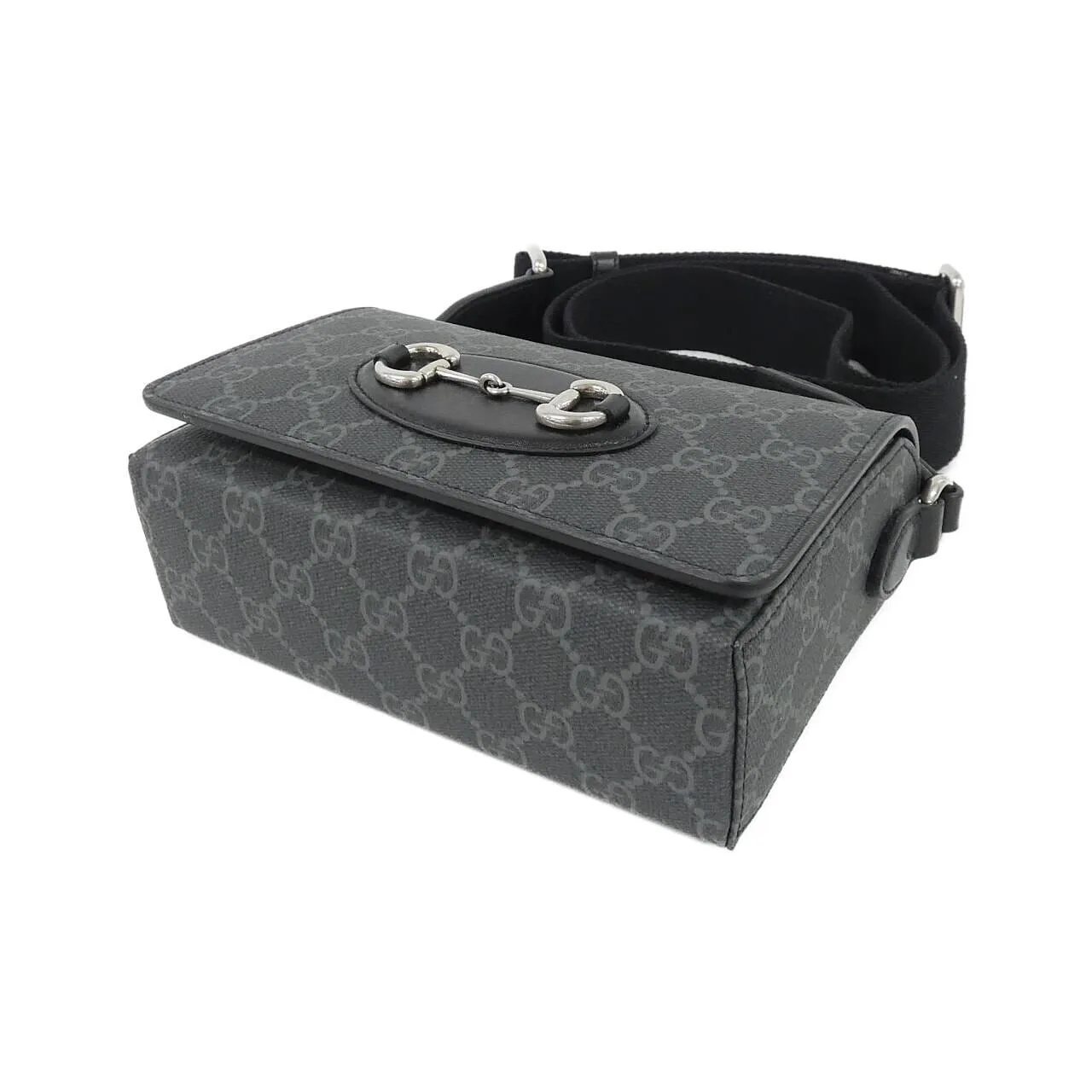 GUCCI 855566 FAFJB 肩背包 帆布 黑色 帆布 新品 - 縮圖 3
