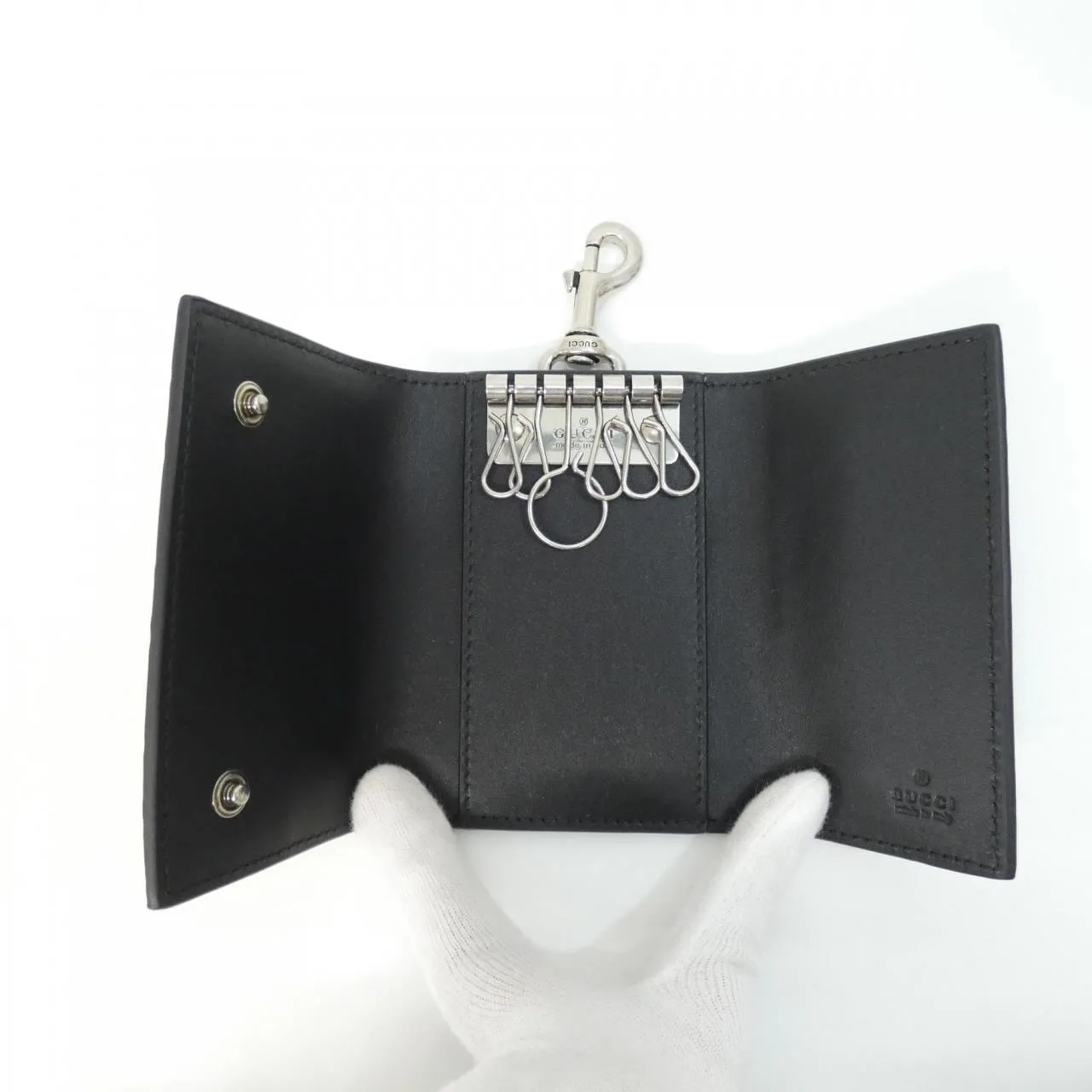 GUCCI 850212 AAFDV Key Case Leather Leather New - Thumbnail 4
