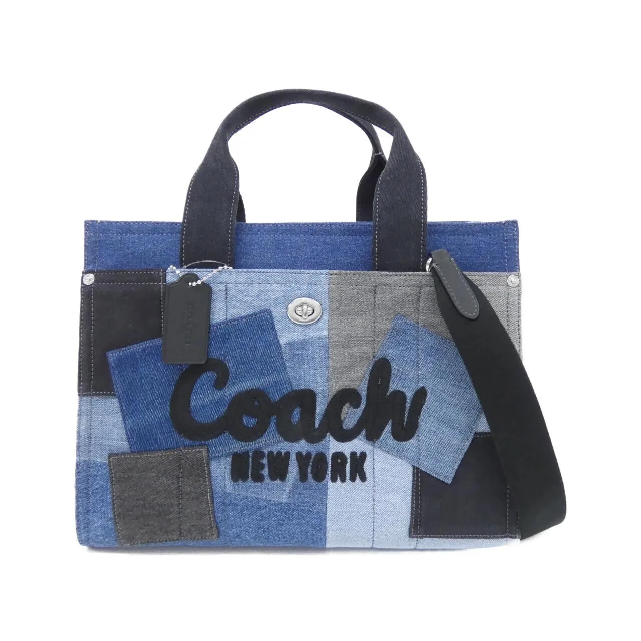 COACH CAM72 手提包 牛仔布 Black