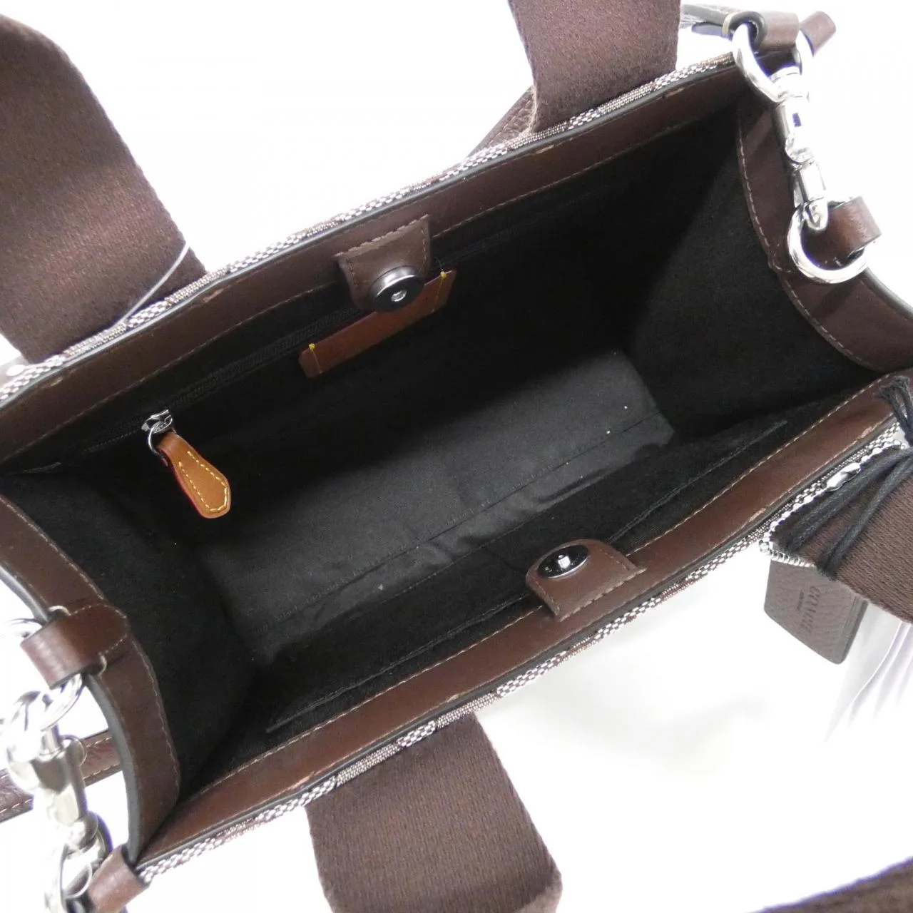 COACH CAR78 手提包 帆布 黑色 帆布 新品 - 縮圖 5