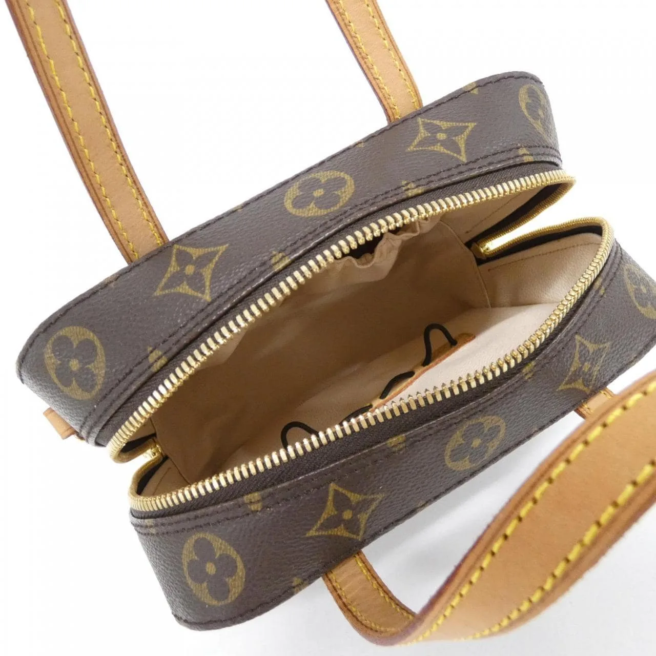 LOUIS VUITTON M47500 Handbag Monogram 黑色 Monogram 中古品A - 縮圖 6