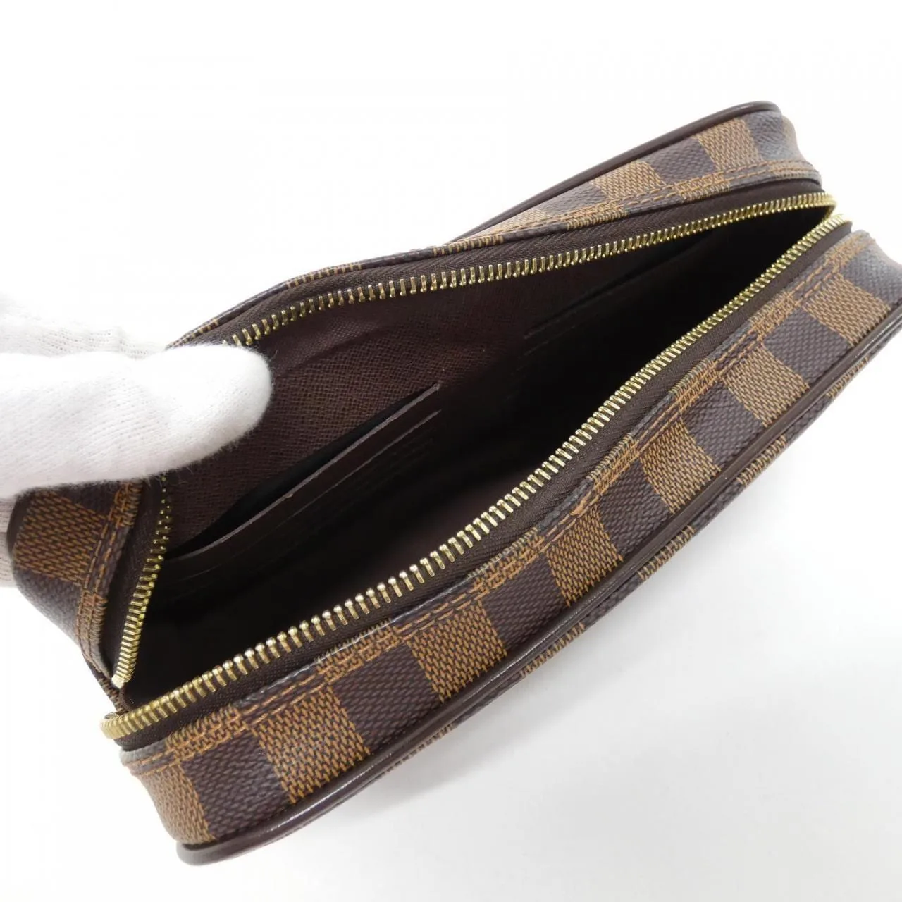 LOUIS VUITTON Pochette N41219 公事包 Damier 黑色 Damier 中古品A - 縮圖 5