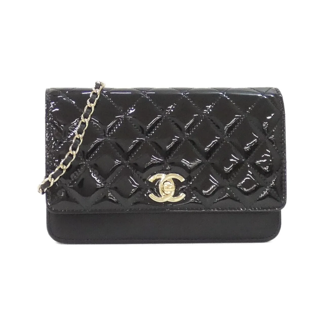 CHANEL 銀包 漆皮