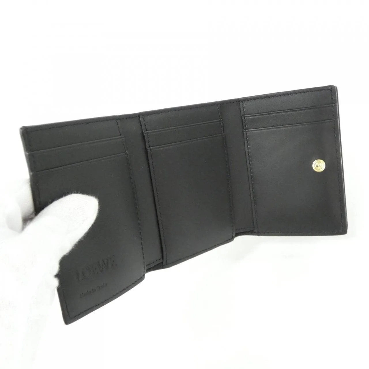 LOEWE C821TR2X16 Wallet Lambskin Black Lambskin New - Thumbnail 4