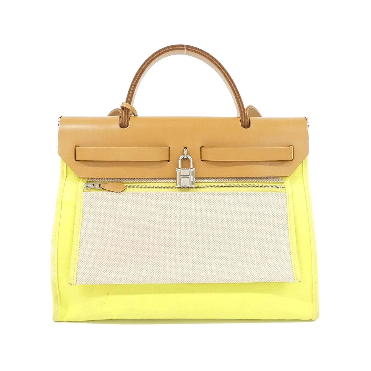 HERMES Herbag 072069CK Handbag Beige Rank A - Thumbnail 2