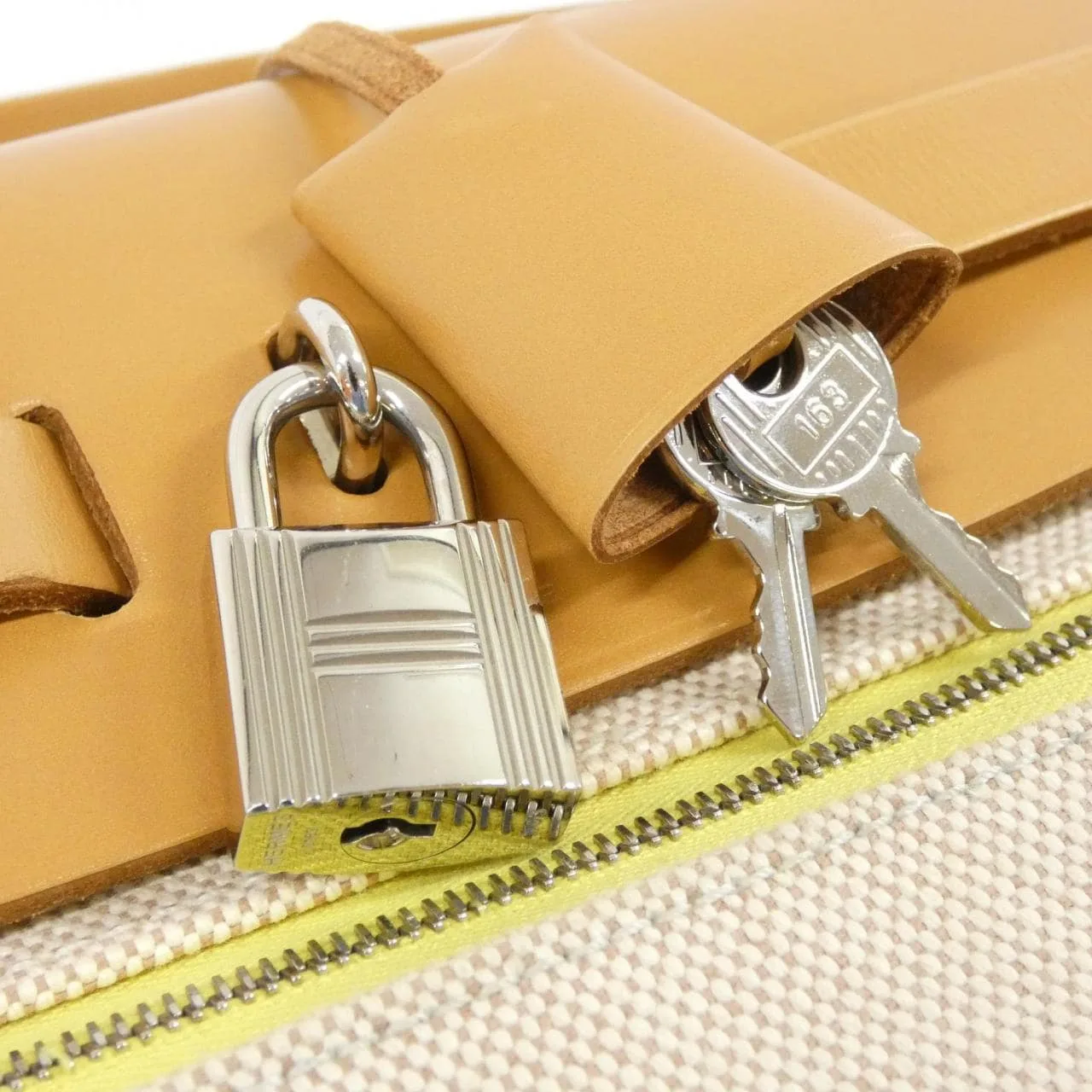 HERMES Herbag 072069CK Handbag Beige Rank A - Thumbnail 5