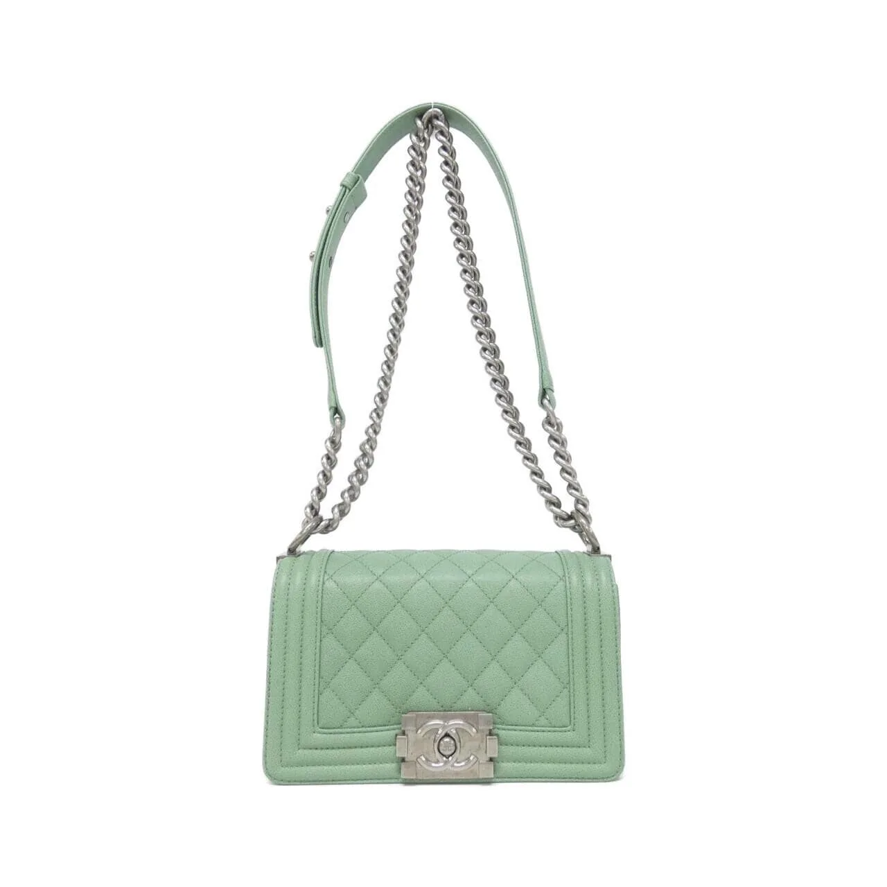 CHANEL Boy Chanel 67085 Shoulder Grained Calfskin