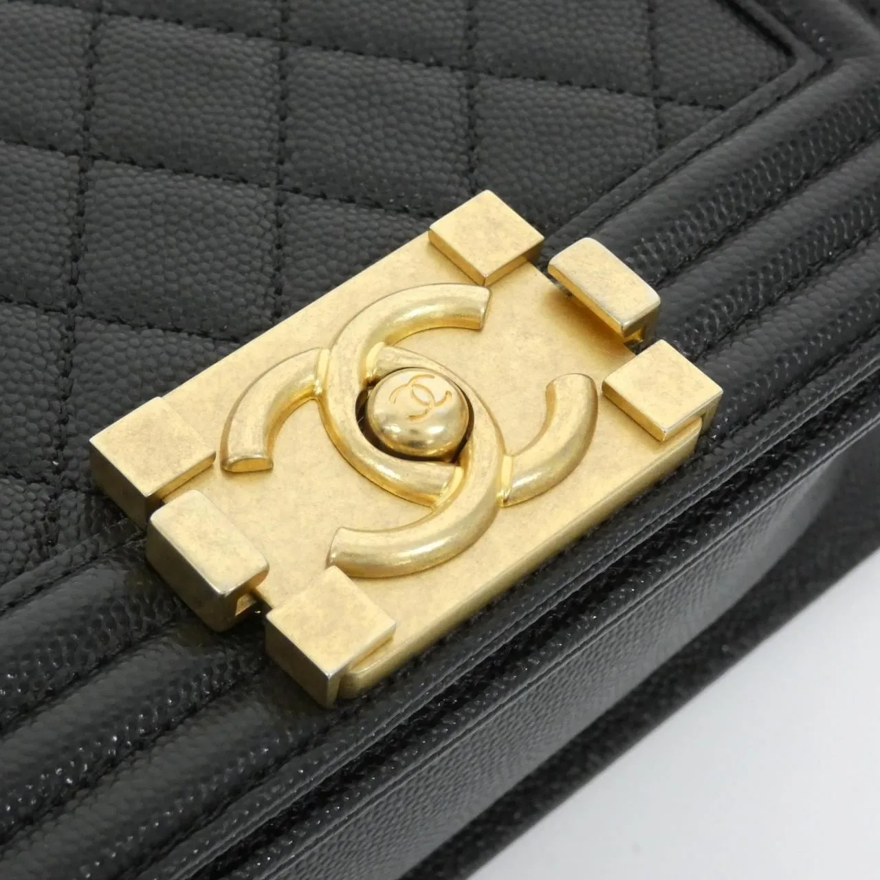 CHANEL Boy Chanel 67085 Shoulder Grained Calfskin 4