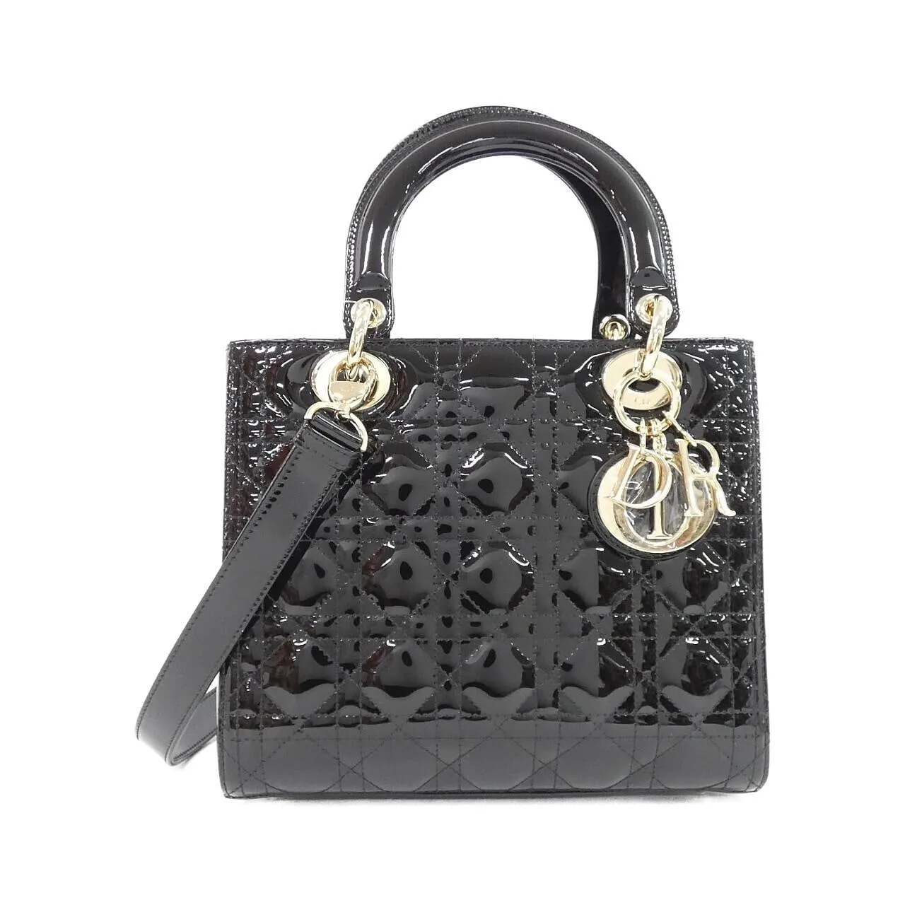 DIOR Lady Dior M0565OWCB Handbag Patent Leather