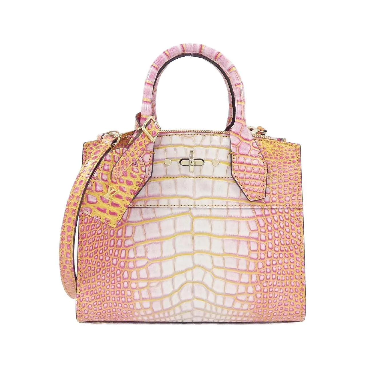 LOUIS VUITTON Steamer Handbag Leather