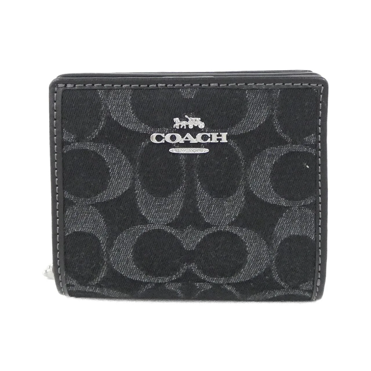 COACH CDF22 銀包 牛仔布