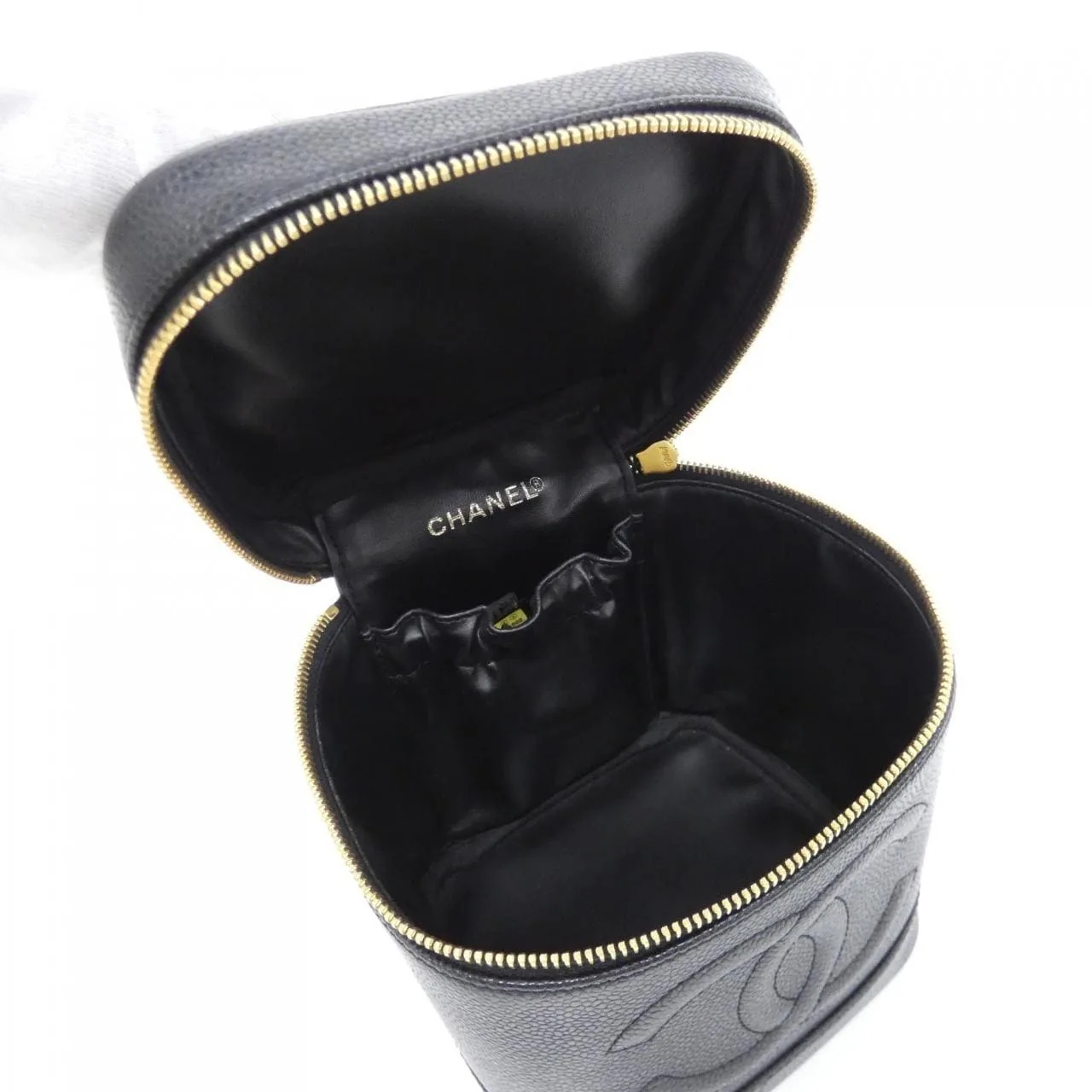 CHANEL 1998 Handbag Grained Calfskin 5