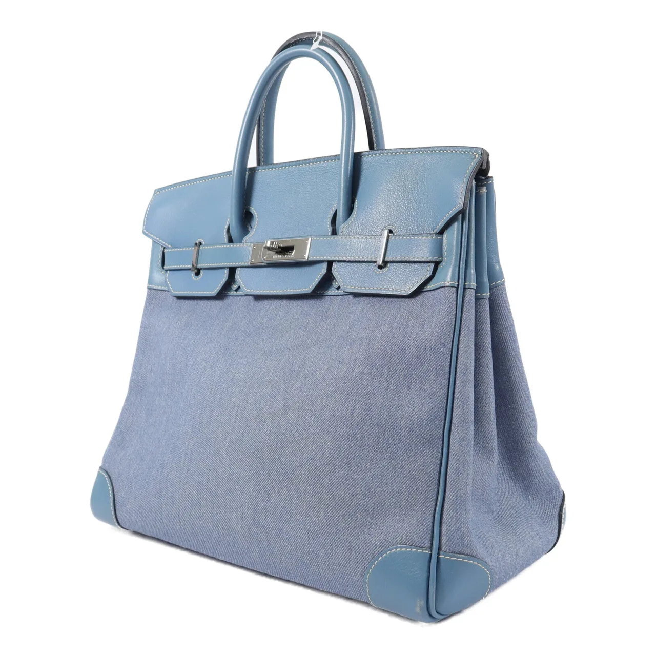 HERMES D口 手提包 denim 3