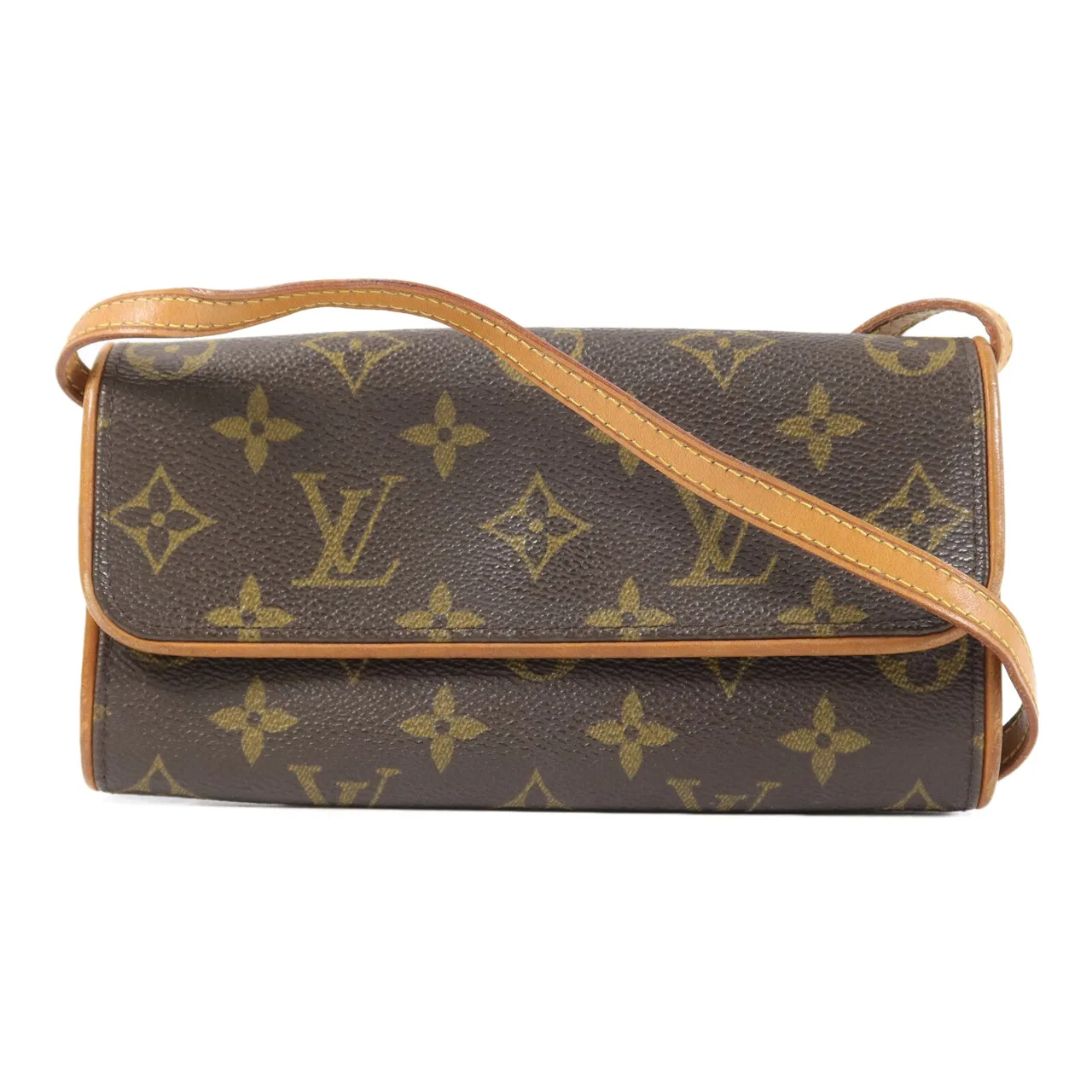 LOUIS VUITTON Pochette Twin M51854 Shoulder Bag Coated Canvas