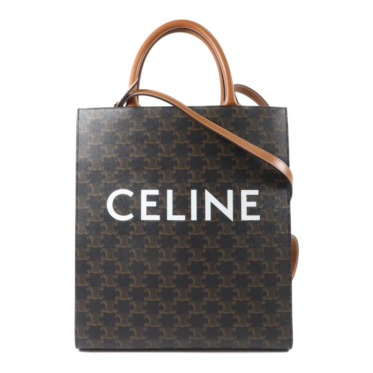CELINE 191542BZK.04LU 兩用包 塗層帆布